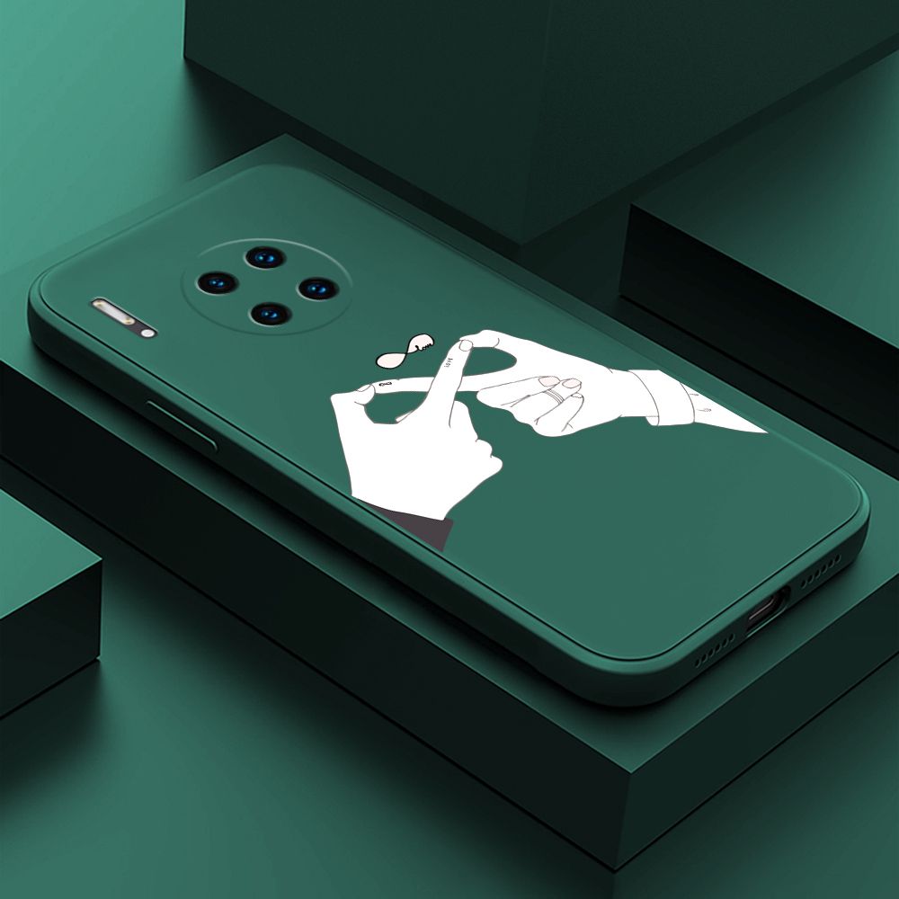 ZeroQiQi for Huawei Mate30 Pro Back Cover Mobius Ring Ultra Thin Soft Luxury Square Multicolor Liquid Silicone Phone Case