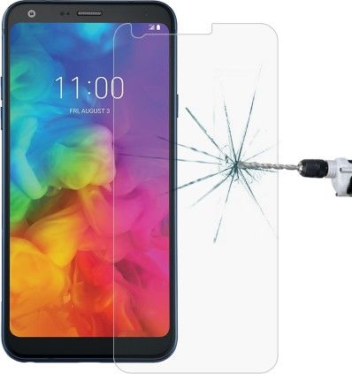 LG Q7 Tempered Glass Screen Protector Slim 9H Hard 2.5D - Transparent