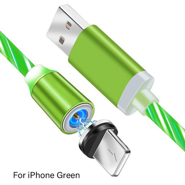 LED Fast Charging Magnet Charge USB Cable For Oneplus 8 7t 7 Pro Honor 30s X10 9S 9A 8A 30 Pro Play 4 Android USB C Charger Cord
