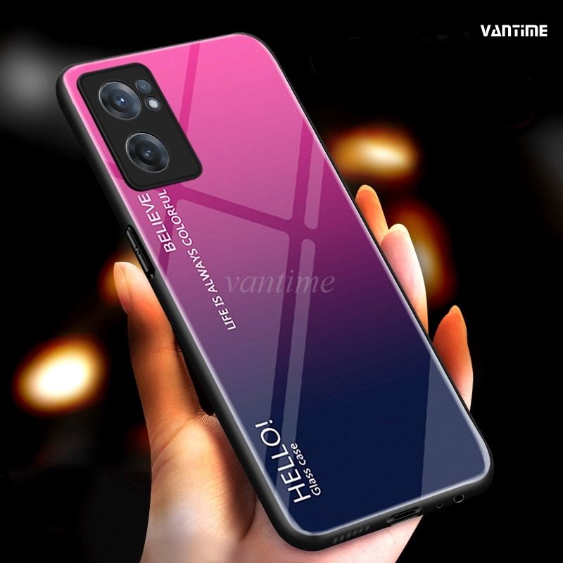 Vantime for OnePlus NordCE 2 5G Case Gradient Phone Back Hard Glass Cover