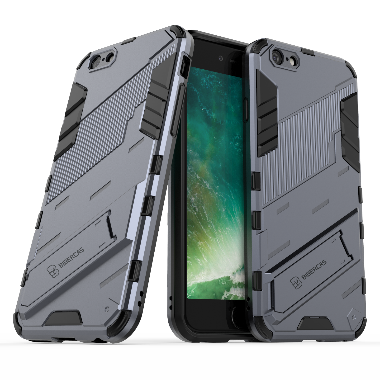 Shockproof Armor Phone Case For Apple iPhone 6 Plus/6s Plus Rugged Bracket Anti-Fall Protector Cover
