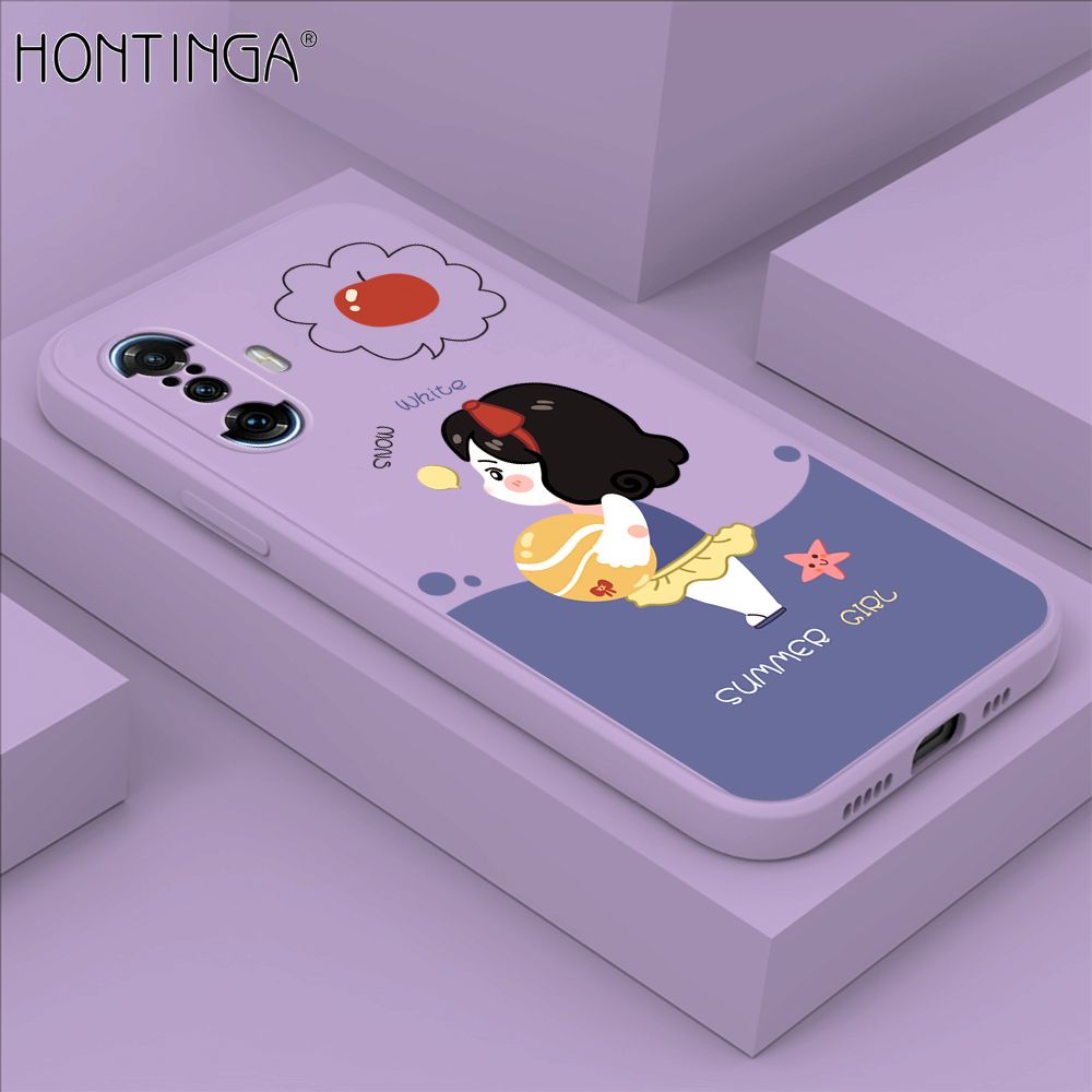 Hontinga for Xiaomi Poco F3 GT / Redmi K40 Gaming Case Cute Cartoon Girl Phone Case Phone Case Soft Square Edge Silicone Cases Full Lens Cover Shockproof Protection Cover