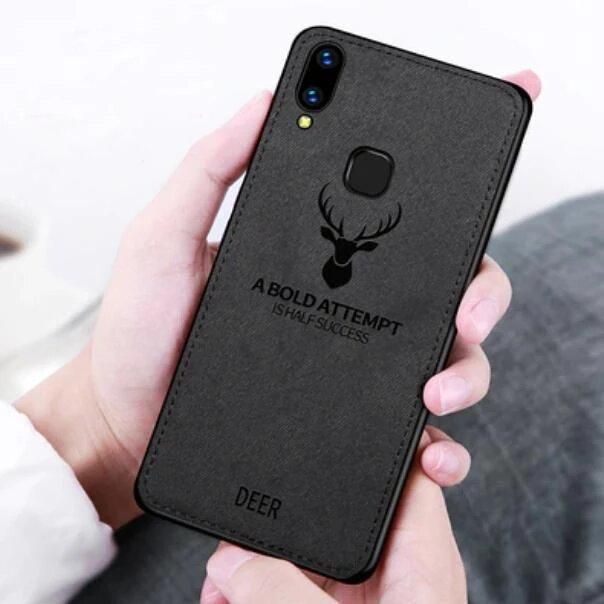 Deer Back Case Cover For Vivo Y91C - Black