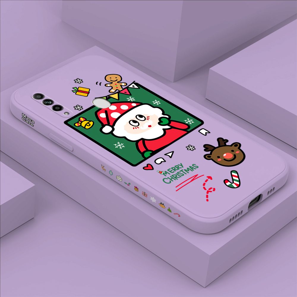 ZeroQiQi for OPPO A31 2020 Case Santa Claus Christmas Gifts Side Printing Cases Soft Liquid Silicone Phone Cover