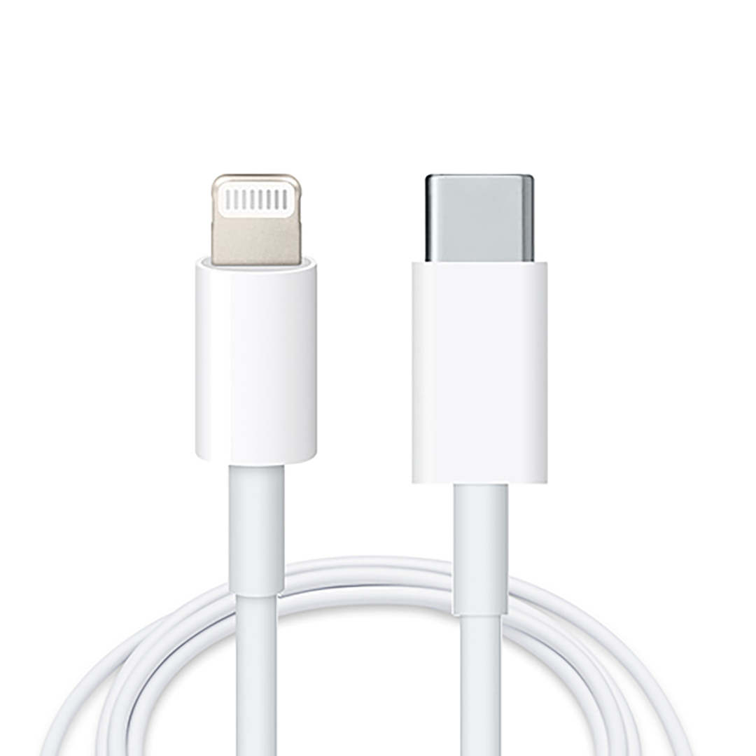 USB Type C to Lightning, 1 Meter, White Data Cable