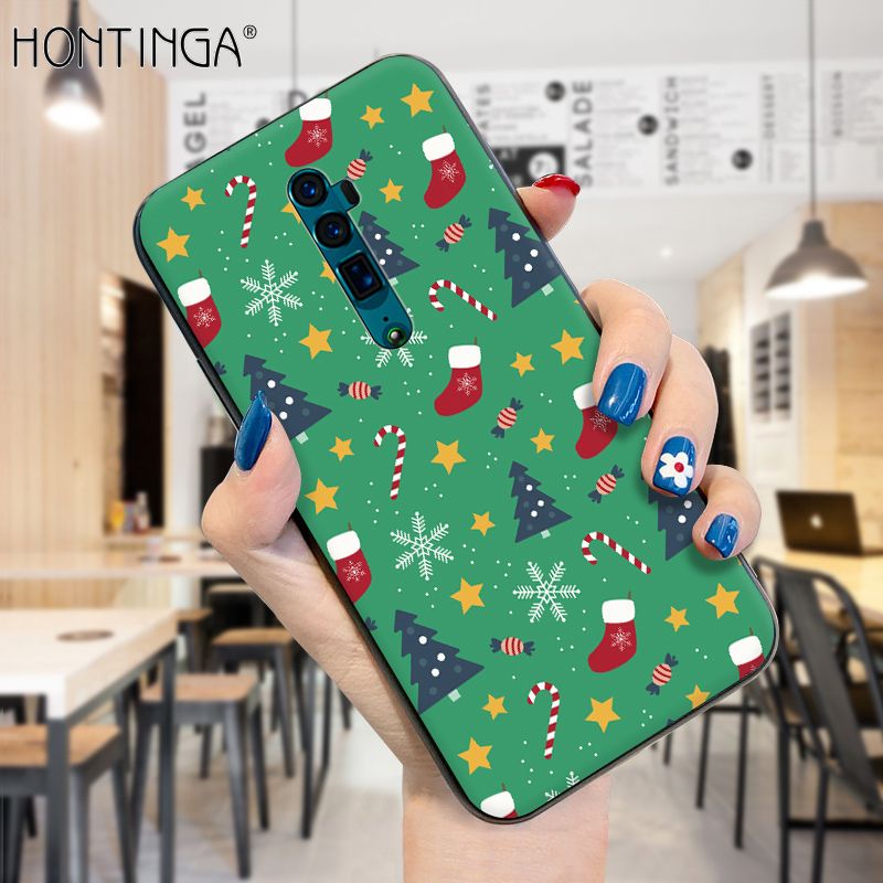Hontinga for OPPO Reno 10 Case Merry Christmas Gifts for Girls Boys Phone Cover Shockproof Soft Silicone TPU Cases