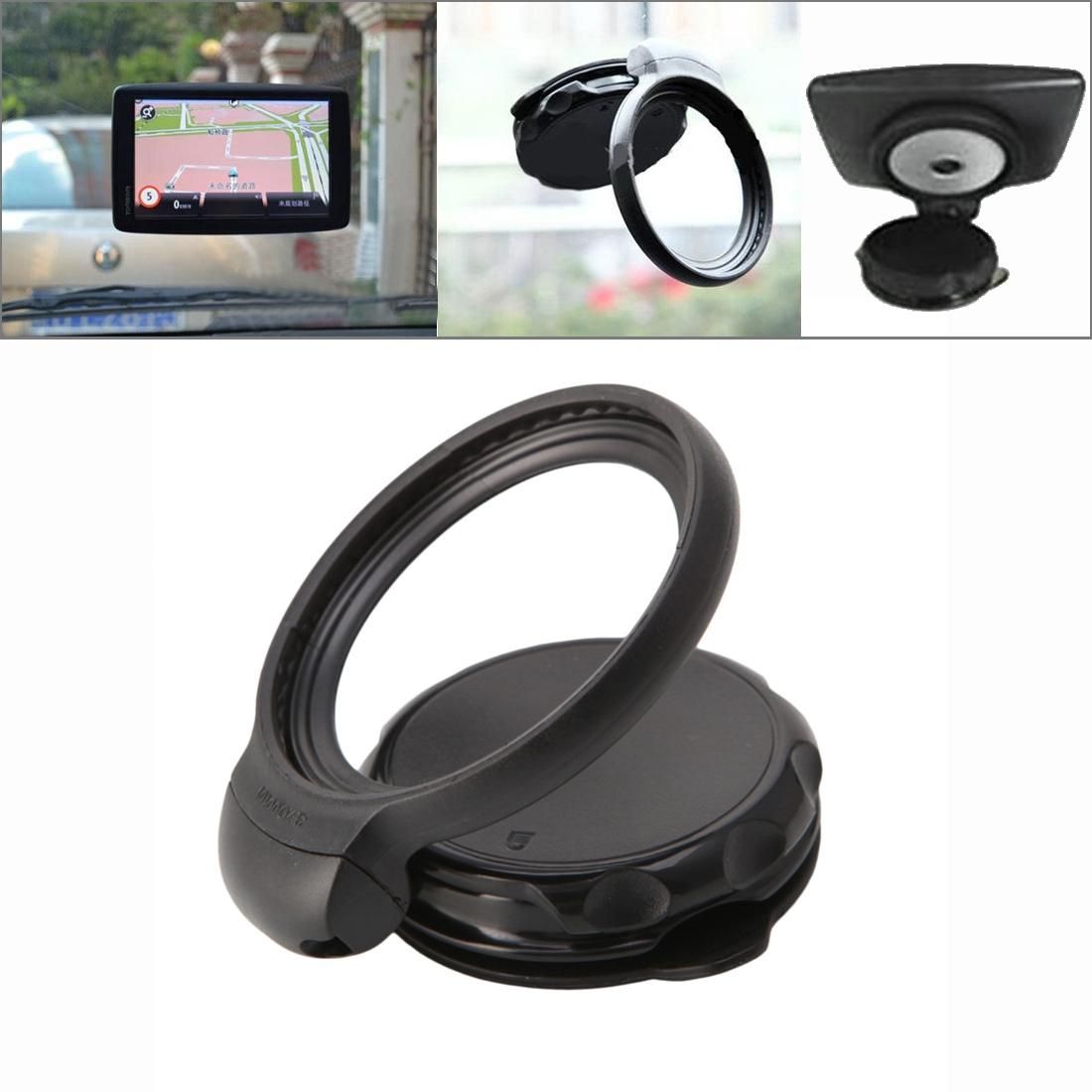 For TomTom One V4 Rotation Foldable Adjustable Car Suction Cup GPS Holder Stand(Black)