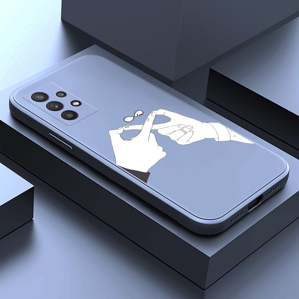ZeroQiQi for Samsung Galaxy A32 5G Back Cover Mobius Ring Ultra Thin Soft Luxury Square Multicolor Liquid Silicone Phone Case