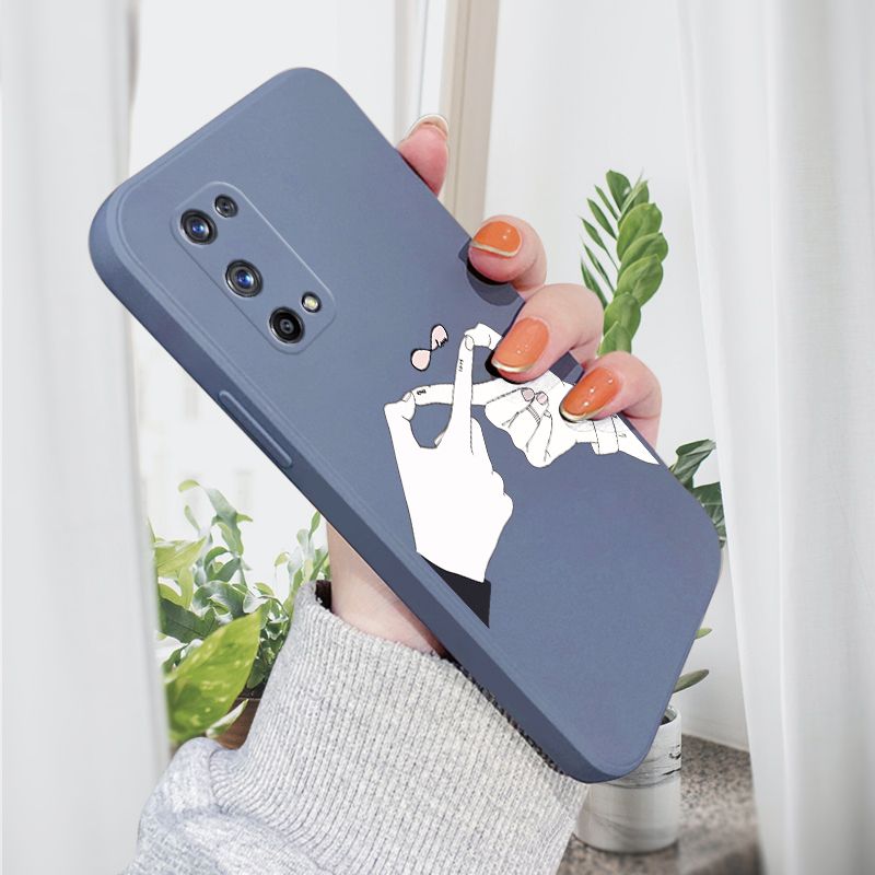 AMORVOR for Realme X7 Pro Back Cover Love Infinity Side design Soft Case Liquid Silicone Phone Cases