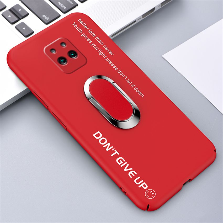 lthmy Ultra-thin Colorful Matte Hard PC Phone Case For Xiaomi Redmi 10X 5G Magnetic Stand Cute Frosted Cover