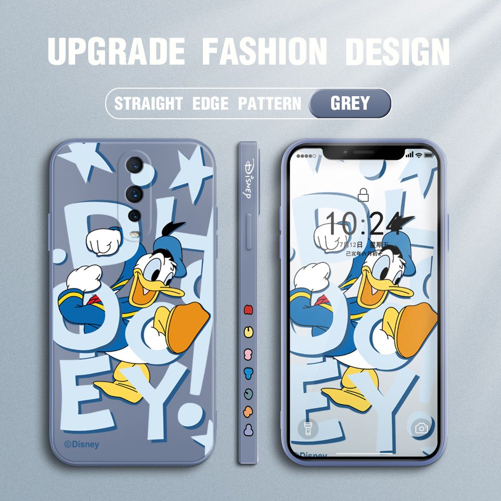 UCUC for OPPO R17 Pro Back Cover Cute Cartoon Characters Ultra Thin Soft Luxury Square Multicolor Liquid Silicone Phone Case