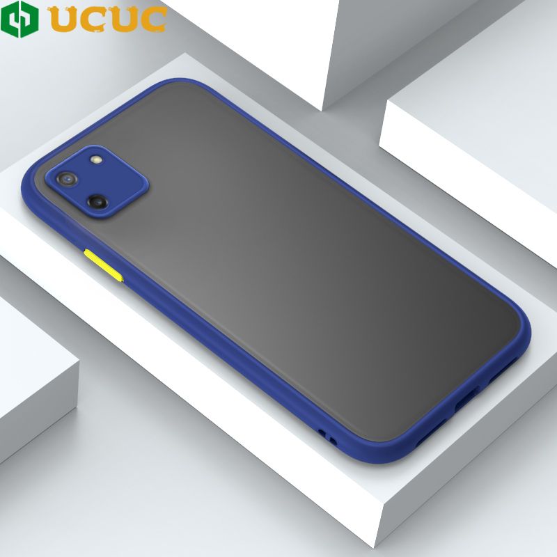 UCUC for Realme C11 Back Cover Colour Frosted Transparent Hard Phone Case Thin Shockproof Full Cover Camera Protect Case