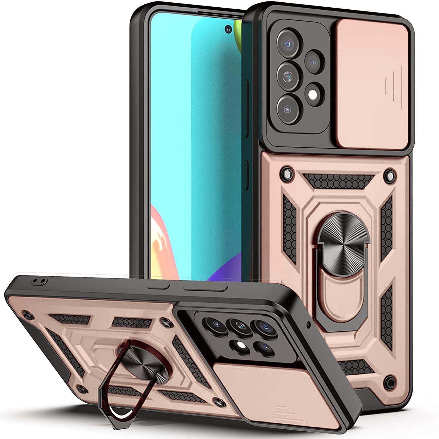 Slide Camera Lens Case for Samsung Galaxy S21 Ultra S21 Plus Note 20 Ultra S20 FE A52 A72 A12 Military Grade Bumpers Armor Cover