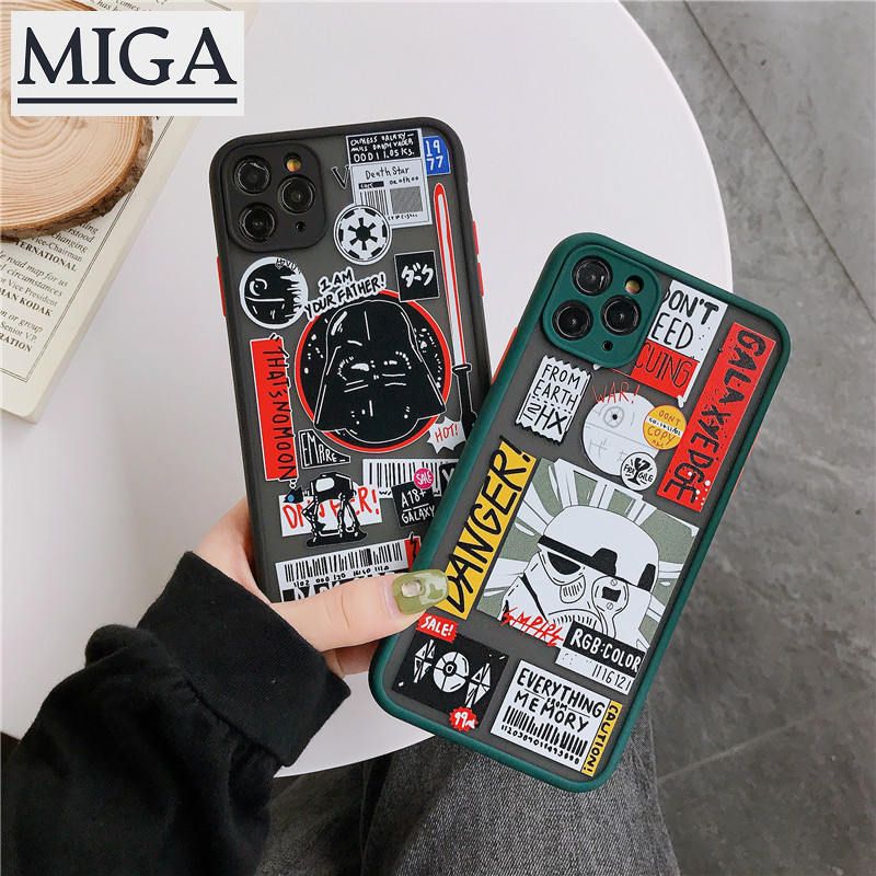 Hot classic movie Star war Doodle label phone Case for iphone 11 Pro X XR XS MAX 7 8 6 Plus Cartoon Soft Silicon cover coque