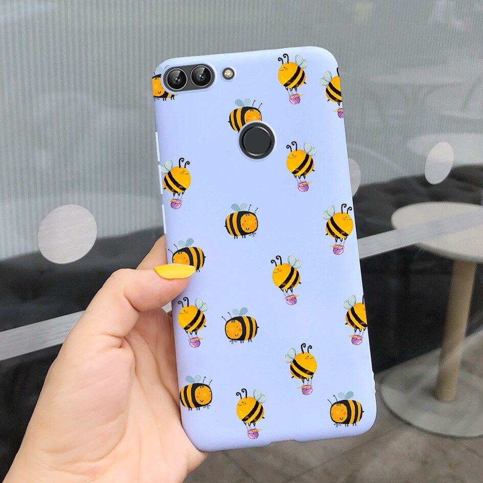 For Huawei P Smart Case For Huawei P Smart 2018 Daisy Flower Phone Case FIG-LX1 Soft Tpu Silicone Back Cover on PSmart 5.65\" Bag
