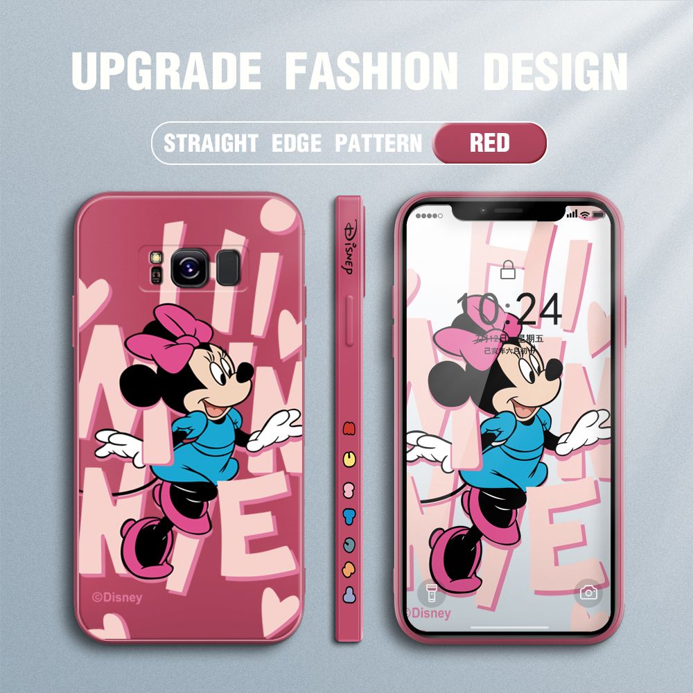 UCUC for Samsung Galaxy S8 Back Cover Cute Cartoon Characters Ultra Thin Soft Luxury Square Multicolor Liquid Silicone Phone Case