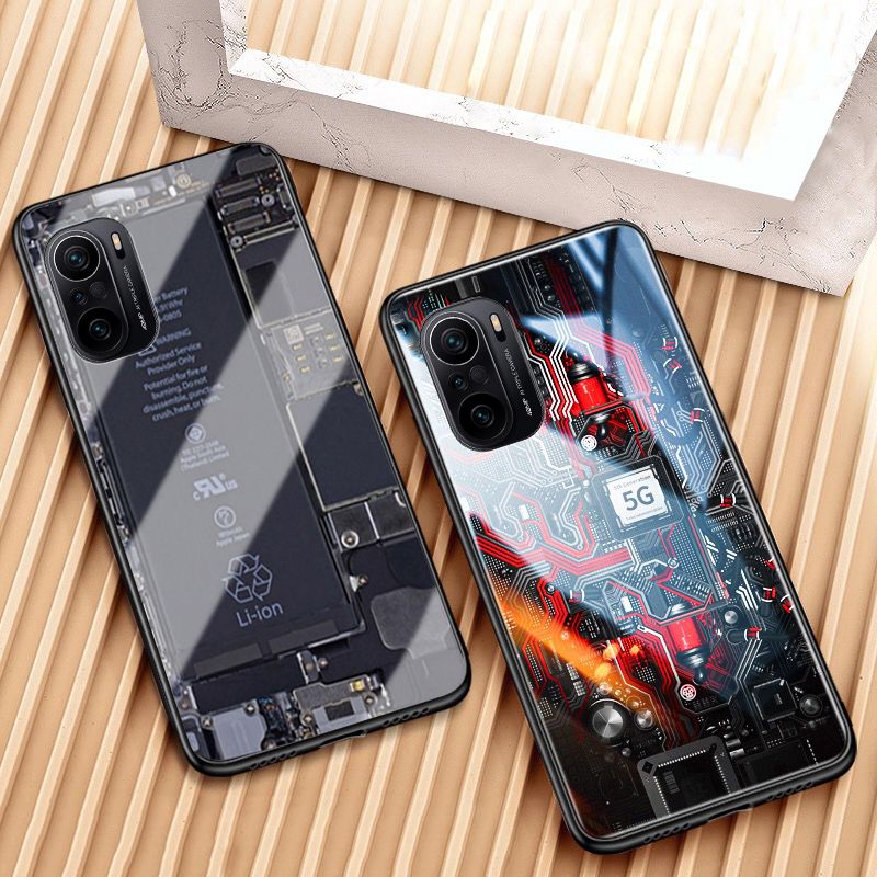 Phone Case 11X Case Explorer Version Theme Case Tempered Glass Protector Case for 11X Case Clear Circuit Board Design Full Coverage Phone cases