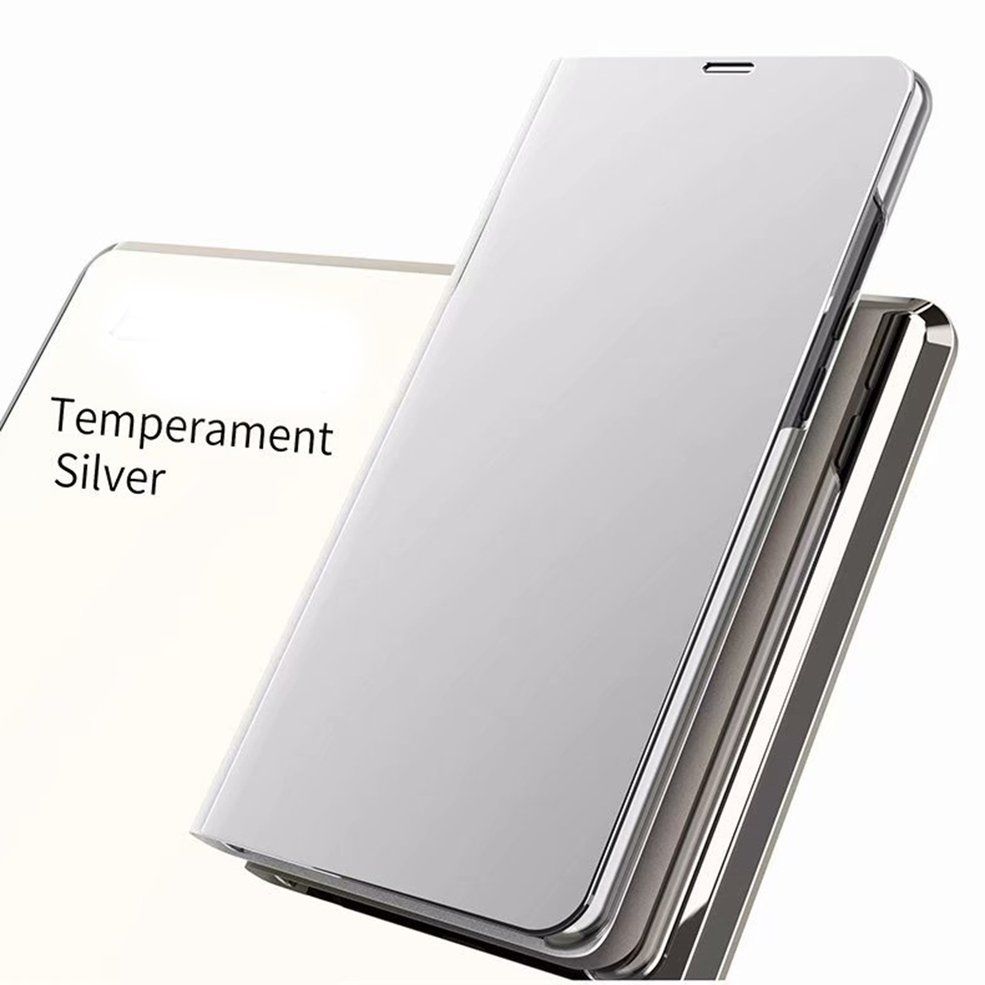 HA Silver Clear Mirror Flip Stand Case Phone Protective Case Cover For Xiaomi