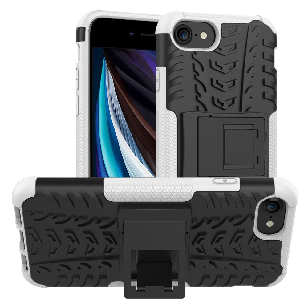 For Apple iPhone SE 2020 Heavy Duty Armor Tough Hybrid Shockproof Dual Layer Kickstand Protective Case Cover