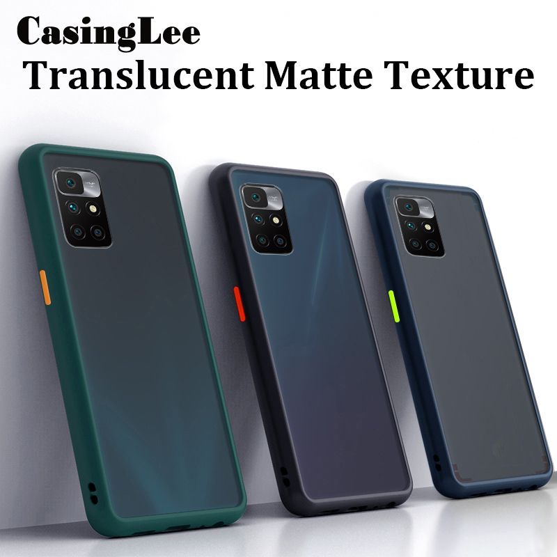 For Xiaomi Poco M4 Pro Case Shockproof Scrub Matte Transparent Soft edge Silicone Frame Hard Clear Back Cover Xiaomi Mi Poco M4 Pro Phone Cases For girls and Boys