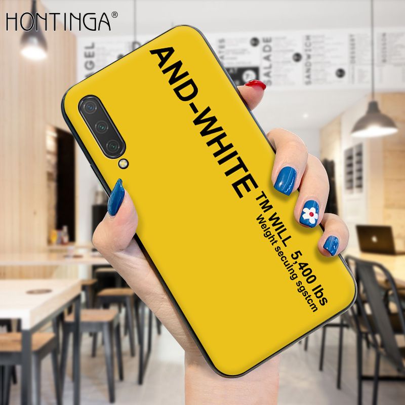 Hontinga for Xiaomi CC9 Case Simple Generous Clean Color Girls Boys Cases Shockproof Soft Silicone TPU Phone Cover