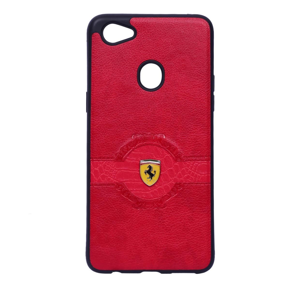 Ferrari Back Cover For Oppo F7 -Red