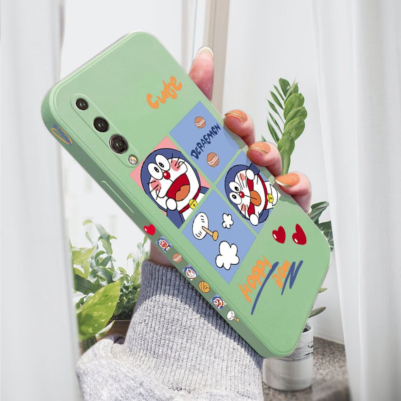 AMORVOR for Huawei P20 Pro Back Cover Cute Happy Cartoon Side design Soft Case Multicolor Liquid Silicone Phone Cases