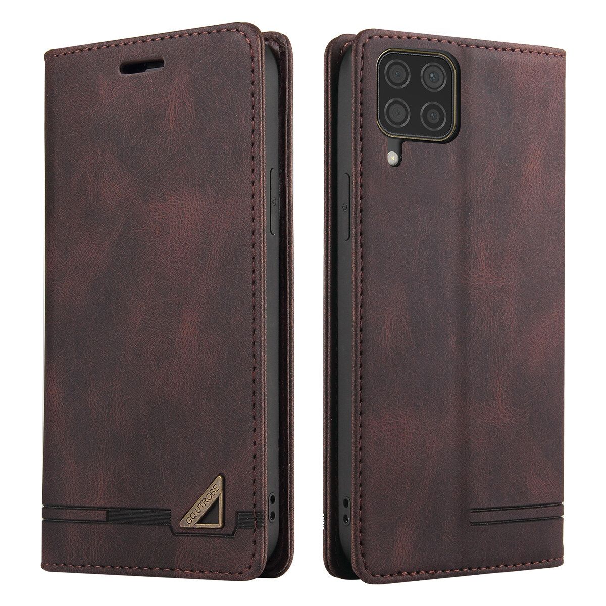 Retro Leather Wallet Foldable Built-in Card Slot and Magnetic Closure Protective Cover For Huawei P40 Lite / Huawei Nova 6 SE / Huawei Nova 7i Phone Cover Case