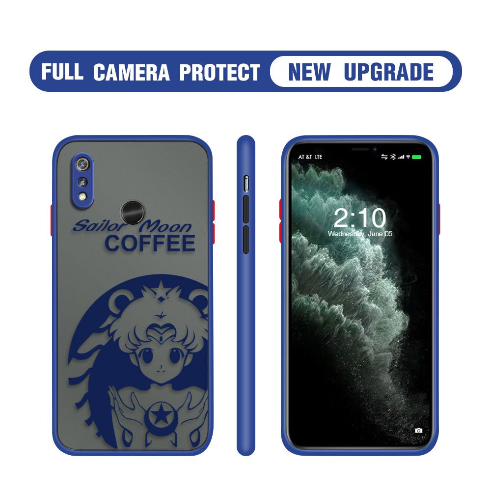 Hontinga for Realme 3 Case Sailor Moon Cases Edge Frosted Transparent Phone Cover