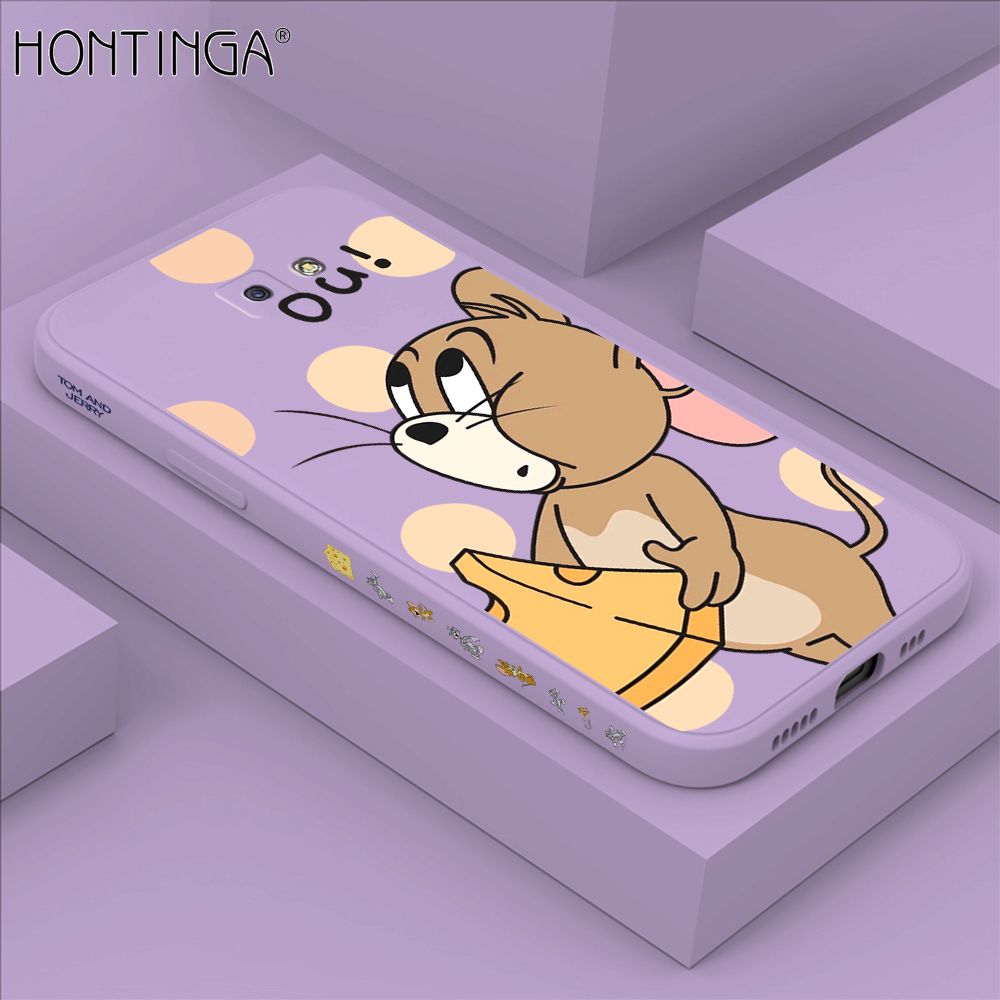 Hontinga for Samsung J5 Prime Case Side Design Cute Cartoon Mouse Back Cover Soft Square Edge Pattern Liquid Silicone Trend Phone Cases