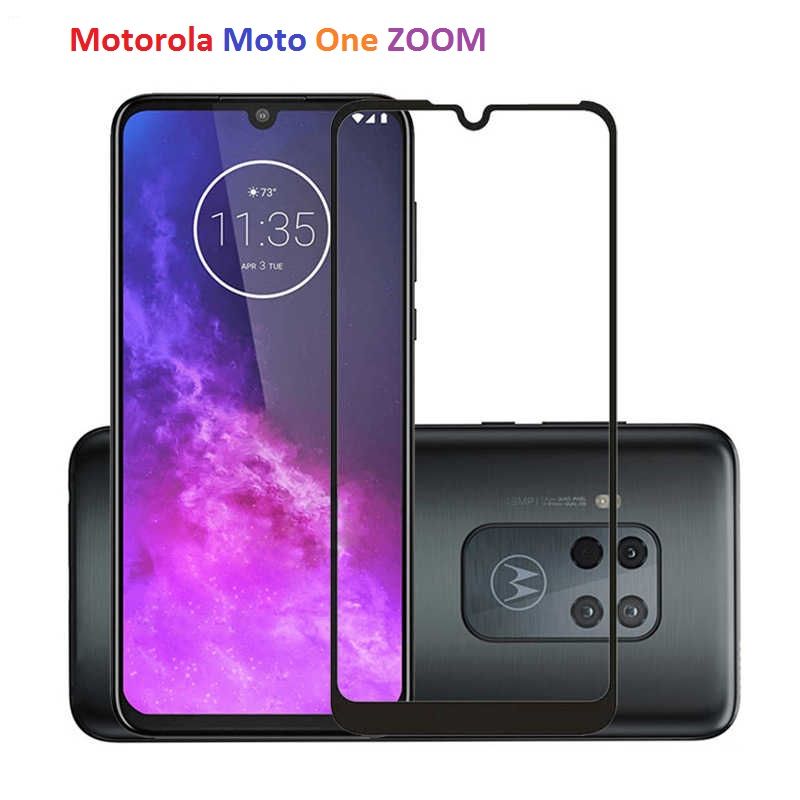 Motorola Moto One ZOOm  Tempered Glass Screen Protector 21D 9H Hardness HD-Black
