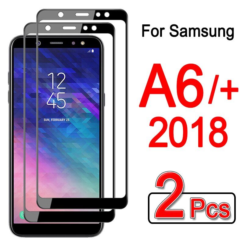 [Order message mobile phone model]2pcs tempered glass for samsung galaxy a6 plus 2018 screen protector for samsung a 6 plus 6plus a6plus 2018 protective glas film