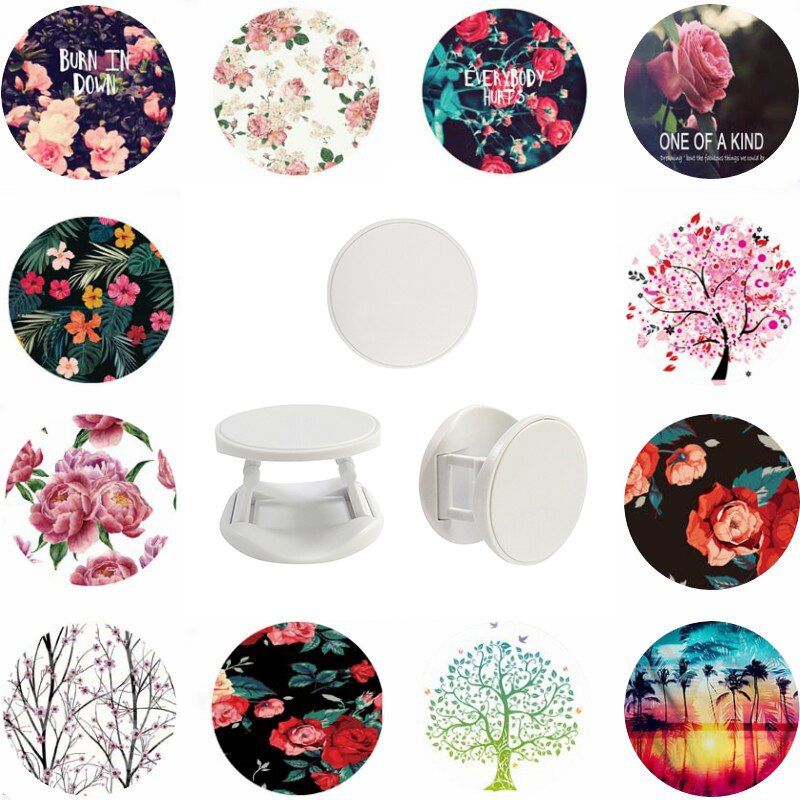 Universal DIY попсокет Phone Holder Pocket Socket Rotatable Round Bracket Anti-Fall Lazy Finger Ring Gasbag Mobile Phone Stand