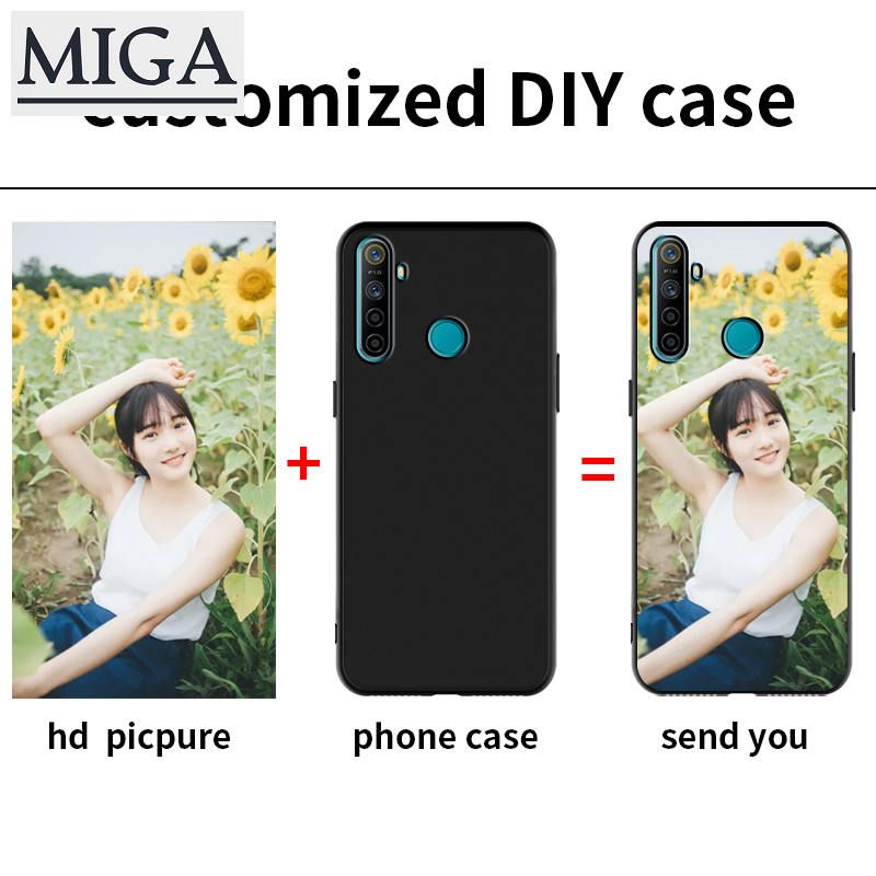 DIY Custom black frosted silicone soft shell phone case customization couple shell text customization oppo a93 a31 a53 a92 reno4 realme7i 5i c15 picture customization