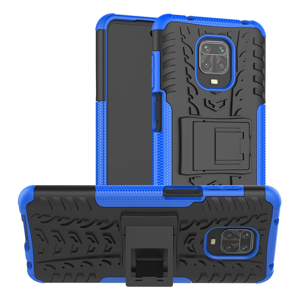 Heavy Duty Armor Tough Hybrid Shockproof Dual Layer Kickstand Protective Case Cover For Xiaomi Redmi Note 9 Pro
