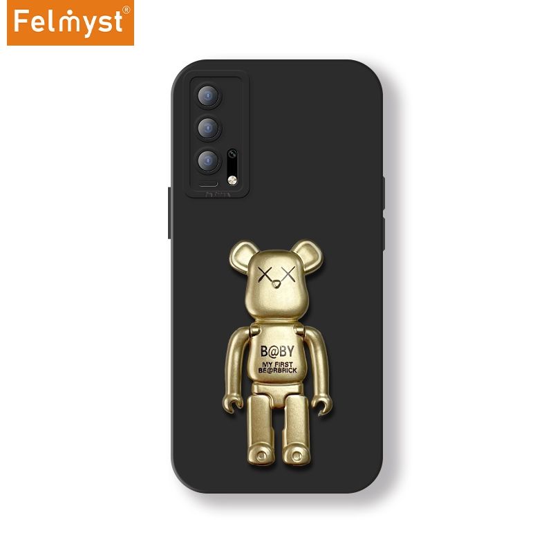 Bearbrick For Honor 20 Pro Back Mobile Phone Holder Case XX Be@rbrick Simple Luxury Mens Girls Liquid Silicone Protect Lens Shockproof Full Soft Cover