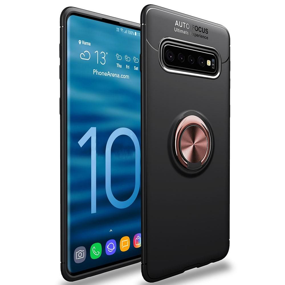 Shockproof Case For Samsung Galaxy S10 Phone Case Ring Stand Phone Back Cover