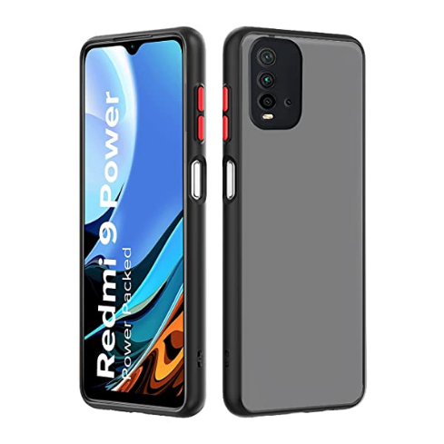 For Xiaomi Redmi 9 Power / Redmi 9T - Luxury Matte Shockproof Camera Bumper Protective Smoky Transparent Trendy Stylish Back Cover Case - Camera - Phone - Phone