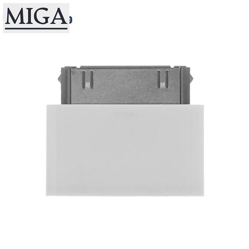 Female Micro USB To Male for Apple 30 Pin iPhone4 4S 3G 3GS Charger Adapter (White)