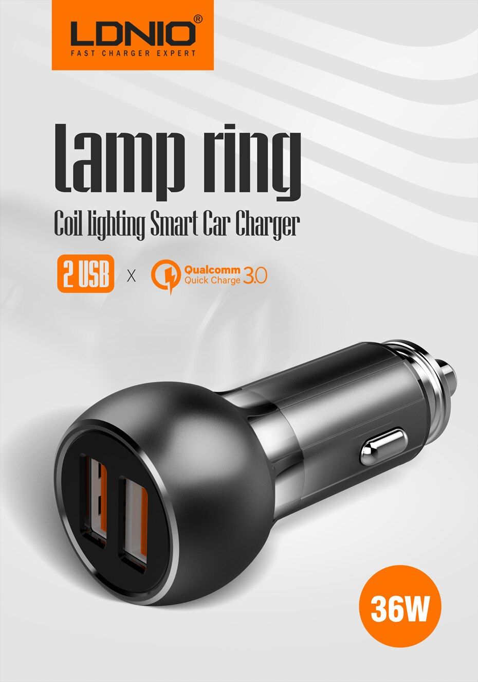 LDNIO C503q Metal Car Charger