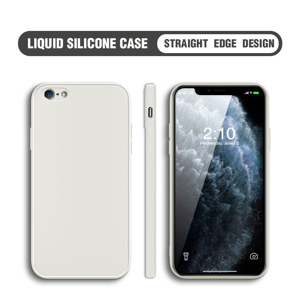 Jizetin for iPhone 5 Case Thin Soft Luxury Square Liquid Silicone Phone Case Candy Cover