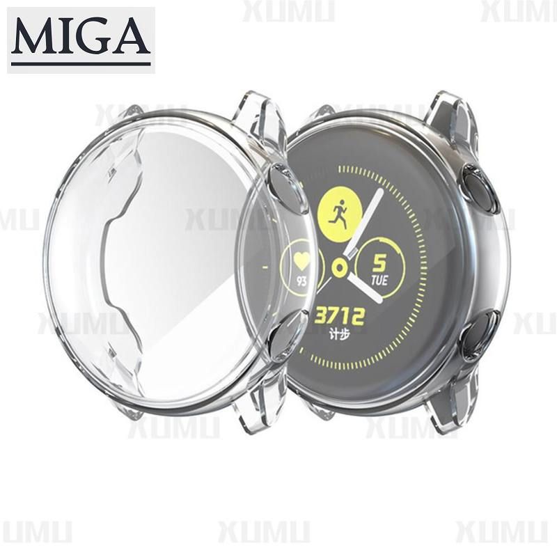 For Samsung Galaxy Watch Active2 40mm 44mm Soft TPU Case Anti-Scratch Full Coverage Cover With Screen Protection Film