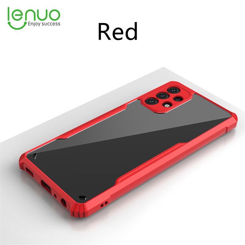 Lenuo Casing For Samsung Galaxy A32 4G Phone Case Shockproof Transparent Bumper Airbag Phone Cover Case