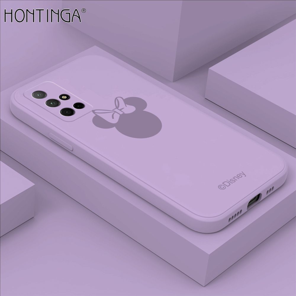 Hontinga for Honor 30S Case Cartoon Mouse Phone Case Soft Square Edge Silicone Cases Full Lens Cover Shockproof Protection Cover