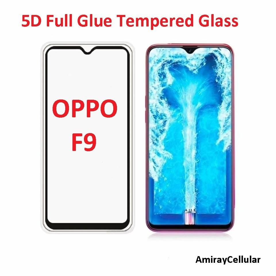5D Tempered Glass Screen Protector for Oppo F9 / Oppo F9 '