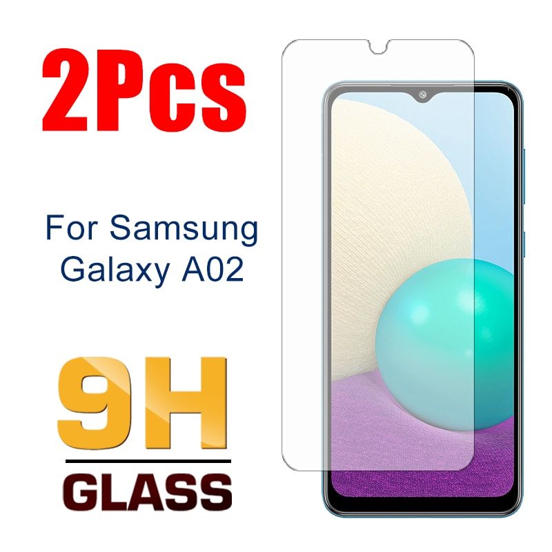 [Order message mobile phone model]2 pcs Screen Protector Tempered Glass For Samsung Galaxy A02 Safety Protective Front Film 9H Anti-Scratch On For A 02 02A 6.5"