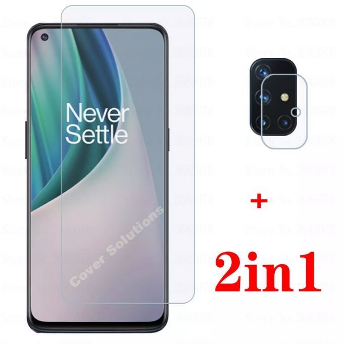 For OnePlus_Nord N10 5G Screen Protector (1 Packs) with 1 Packs Camera Lens Protector, HD Clear Scratch Resistant...
