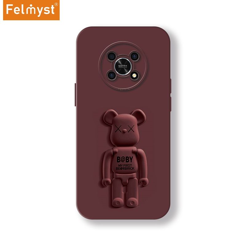 Bearbrick For Honor X30 Back Mobile Phone Holder Case XX Be@rbrick Simple Luxury Mens Girls Liquid Silicone Protect Lens Shockproof Full Soft Cover