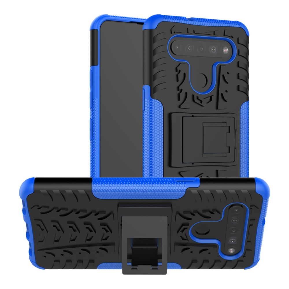 Heavy Duty Armor Tough Hybrid Shockproof Dual Layer Kickstand Protective Case Cover For LG K41S
