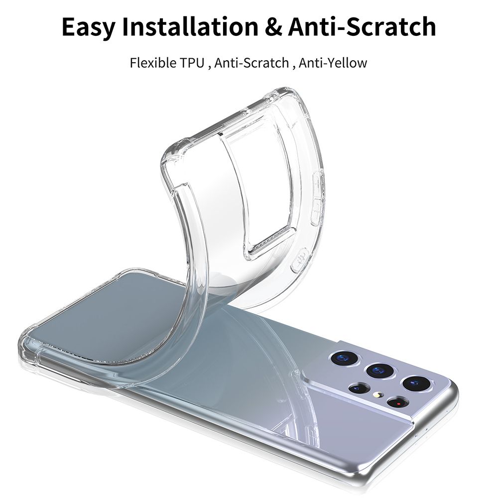 for Samsung S21 Mobile Phone Case Transparent for Airbag Anti-Fall Protective Cover Silicone Soft Shell Case
